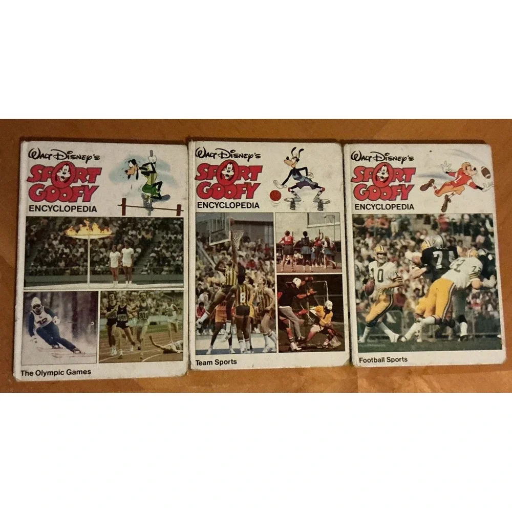 Lot of 12 Walt Disney Sport Goofy Encyclopedia Hardcover‎ Vintage Illustrated